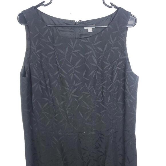 Ann Taylor Dress Womens 14 Sleeveless Career Modest Leaves Print Professional - Picture 10 of 10
